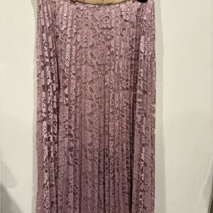 Free People Lace Maxi Skirt in Dusty Pink